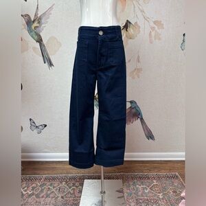 Maeve Colette high waist, wide leg, cropped denim pants